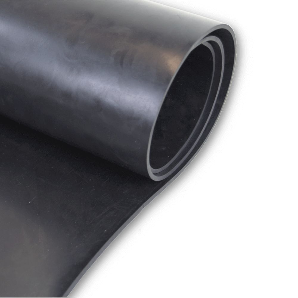 RS PRO Black Natural Rubber Rubber Sheet, 5m x 1.4m x 20mm, -10°C to 70°C