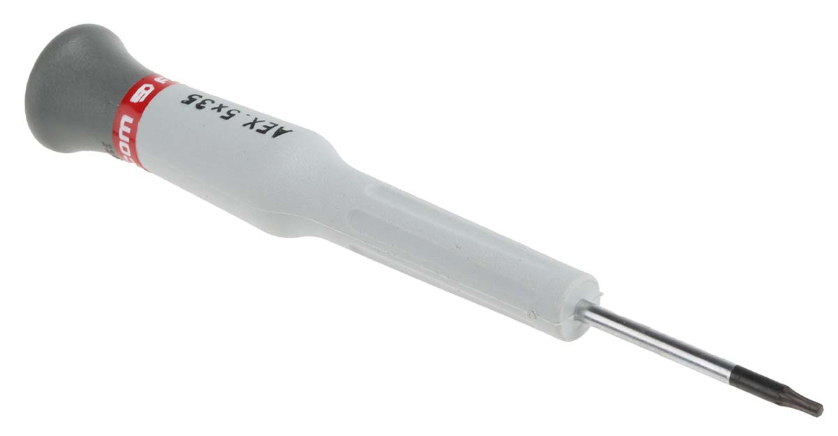Facom Torx Precision Screwdriver, T5 Tip, 35 mm Blade, 117 mm Overall