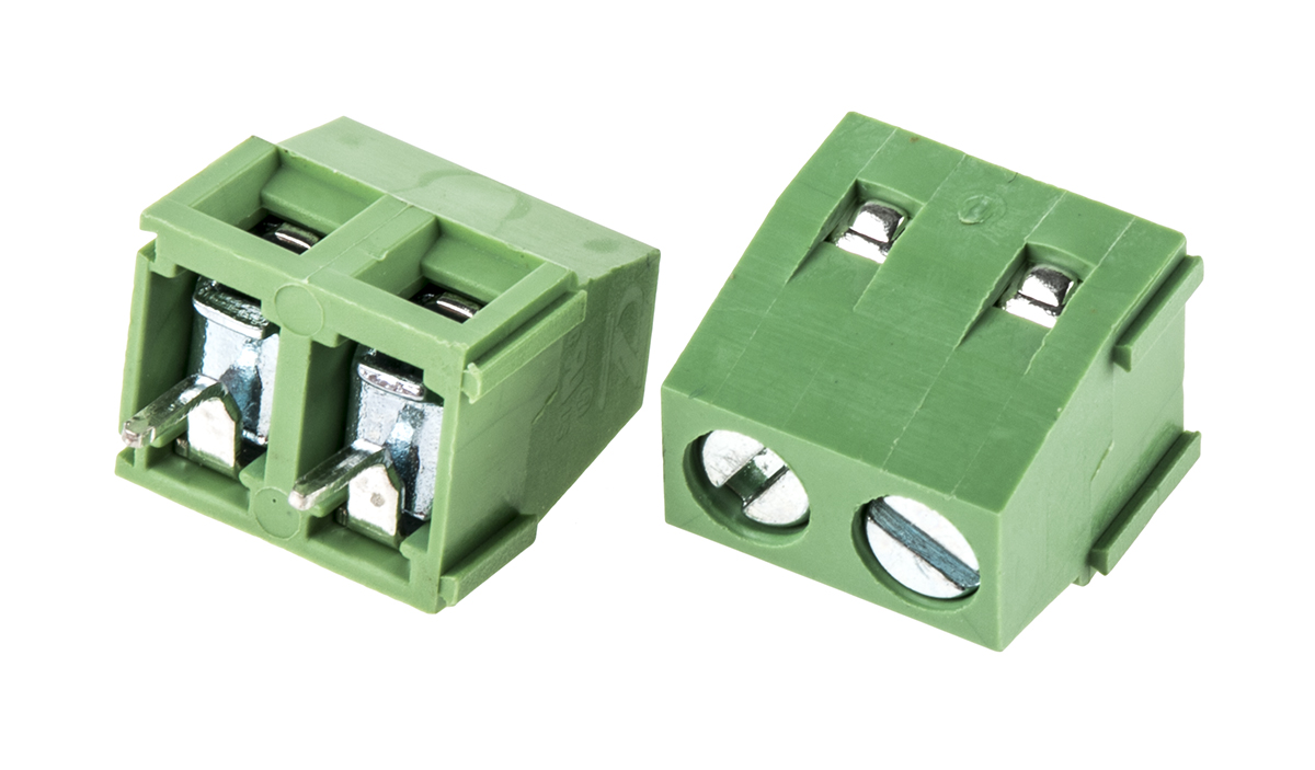 RS PRO PCB Terminal Block, 2-Contact, 5mm Pitch, Through Hole Mount, 1-Row, Screw Termination