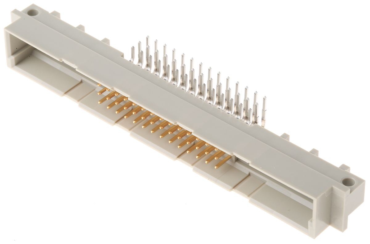 ERNI 42 + 6 Way 2.54mm Pitch, Type M Class C2, 3 Row, Right Angle DIN 41612 Connector, Plug