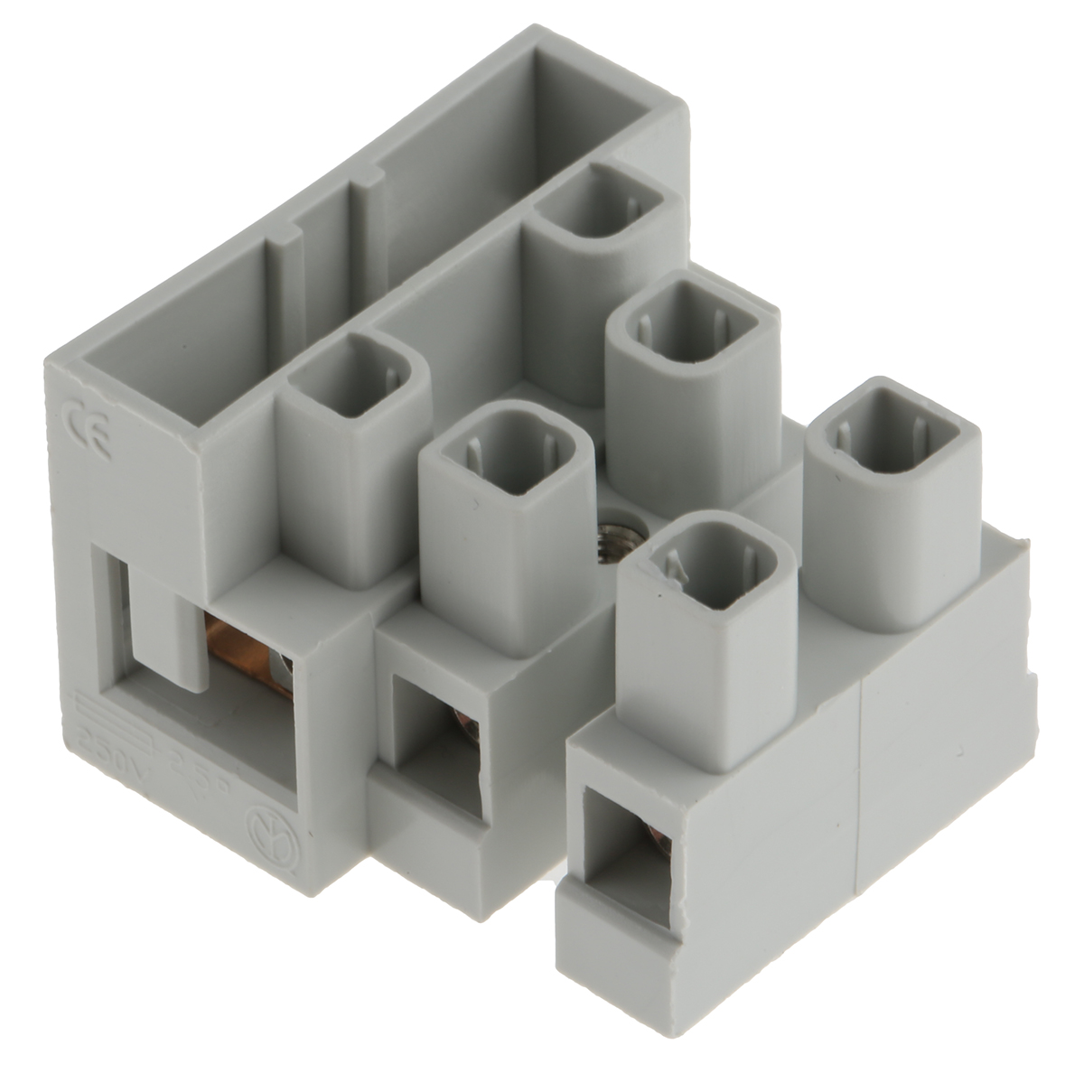 CAMDENBOSS Fused Terminal Block, 3-Way, 20A, 4 mm² Wire, Screw Down Termination