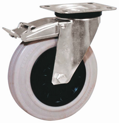 LAG Braked Swivel Castor Wheel, 55kg Capacity, 80mm Wheel