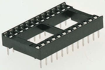 E-TEC 2.54mm Pitch Vertical 40 Way, Through Hole Stamped Pin Open Frame IC Dip Socket, 1A