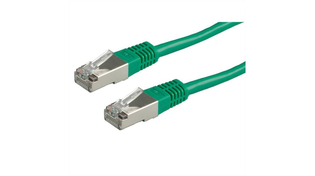 RNDRND 765, 1m Cat6, Green RJ45 to Male RJ45 Male, SF/UTP, Terminated PVC Sheath