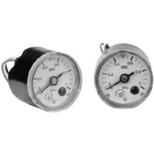 SMC R 1/4 Analogue Pressure Gauge 10bar Back Entry 42.5mm Outside Diameter
