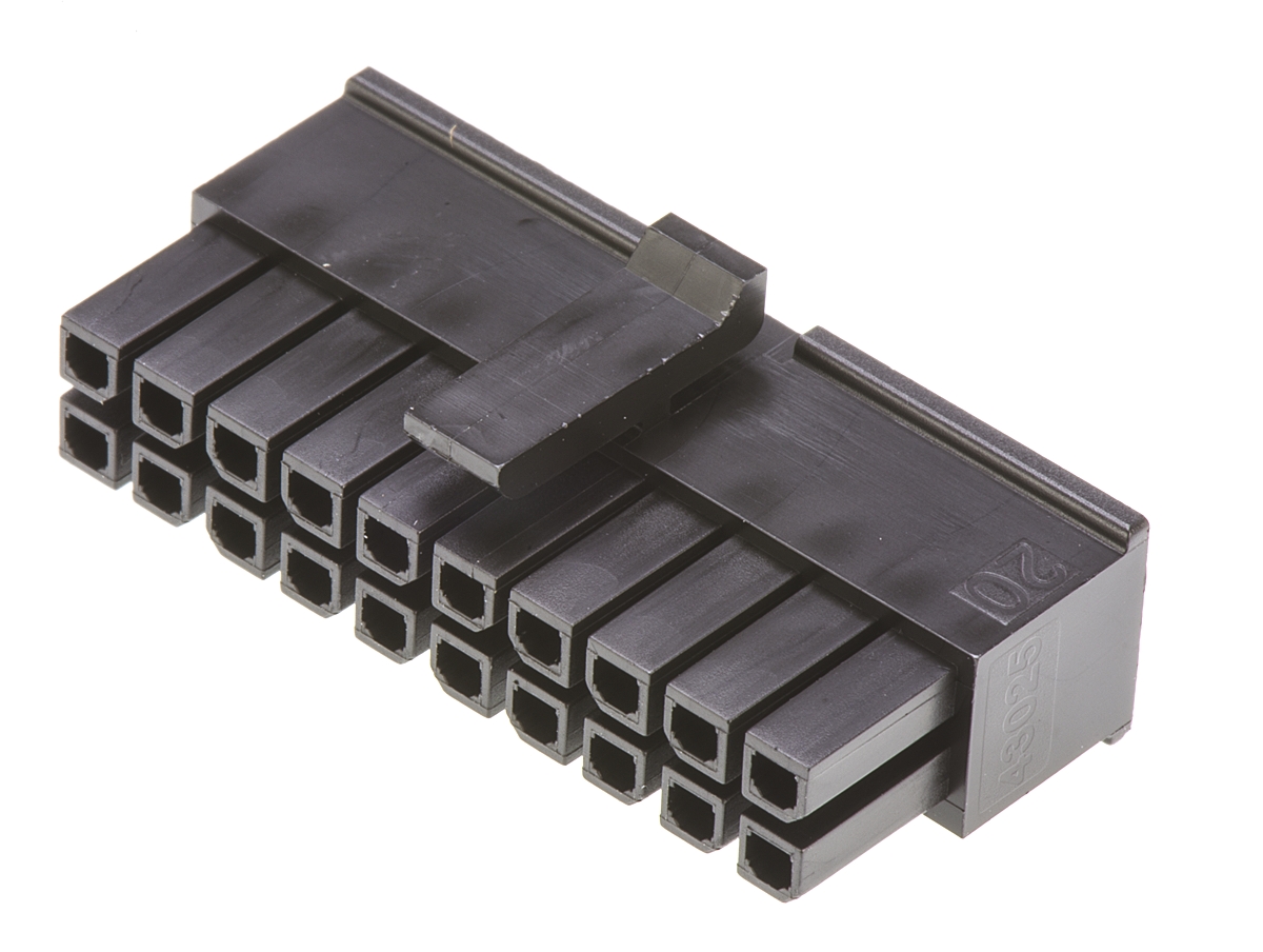 Molex, Micro-Fit 3.0 Female Connector Housing, 3mm Pitch, 20 Way, 2 Row