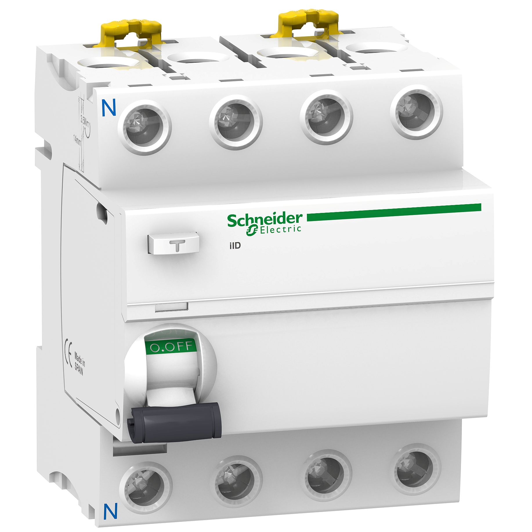 Schneider Electric iID RCCB, 100A, 4 Pole, 30mA, Type AC, 415V ac