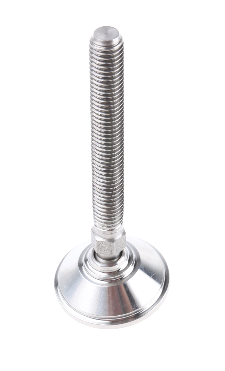 Nu-Tech Engineering M10 Stainless Steel Adjustable Foot, 600kg Static Load Capacity 10° Tilt Angle
