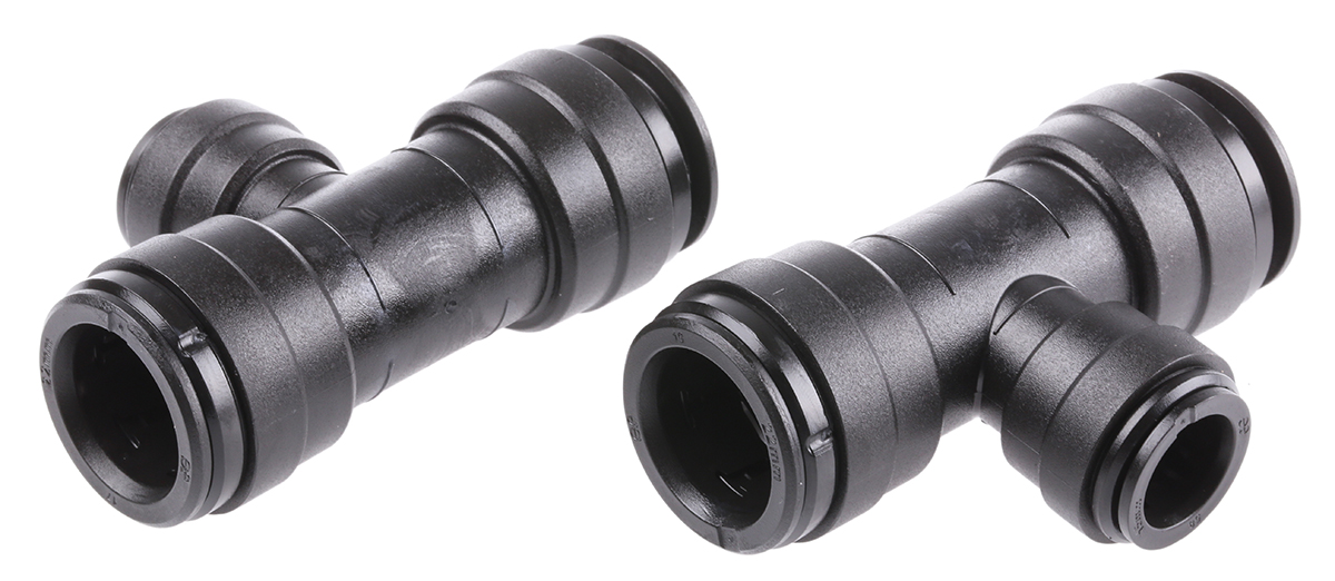 JG Speedfit Plastic Pipe Fitting, 90° Push Fit Reducer Tee, 22 x 22 x 15mm