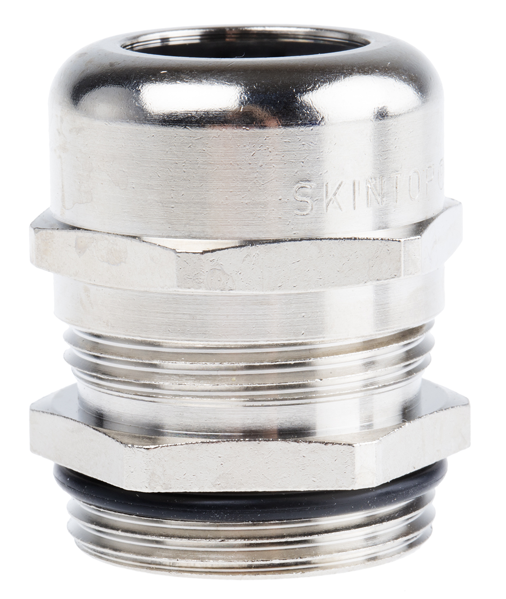 Lapp SKINTOP Series Metallic Nickel Plated Brass Cable Gland, PG21 Thread, 11mm min., 18mm max., IP68