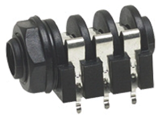 RS PRO Jack Connector 6.35 mm PCB Mount Mono Socket, 2Pole 3A