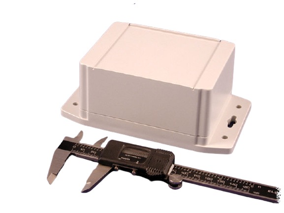 Hammond 1555F Series ABS Enclosure, IP66, Flanged, 4.7 x 3.6 x 2.44in