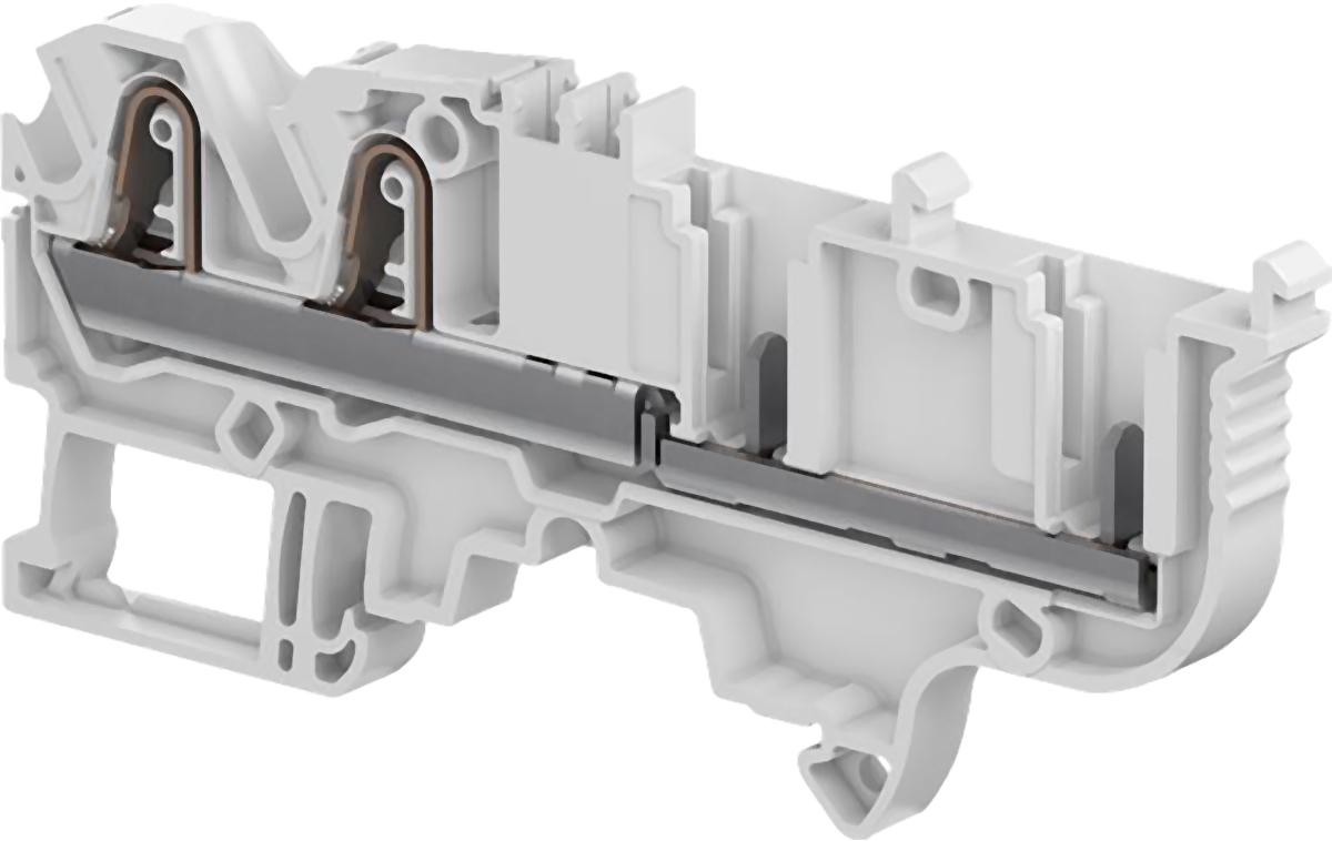 Entrelec SNK Series Grey Terminal Block, 0.5 → 6mm², Single-Level, Spring Clamp Termination