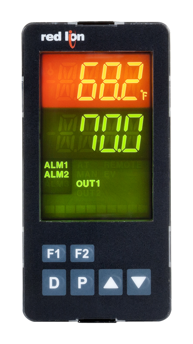 Red Lion PXU Panel Mount PID Temperature Controller, 48 x 95.8mm, 1 Output SSR, 100 → 240 V ac Supply Voltage
