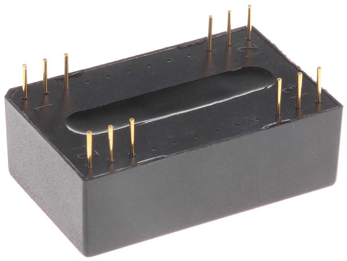 TRACOPOWER TEM 3N DC-DC Converter, 5V dc/ 600mA Output, 21.6 → 26.4 V dc Input, 3W, PCB Mount, +85°C Max Temp