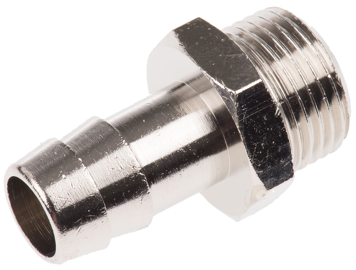 Legris LF3000 Series Straight Threaded Adaptor, G 3/8 Male to Push In 10 mm, Threaded-to-Tube Connection Style