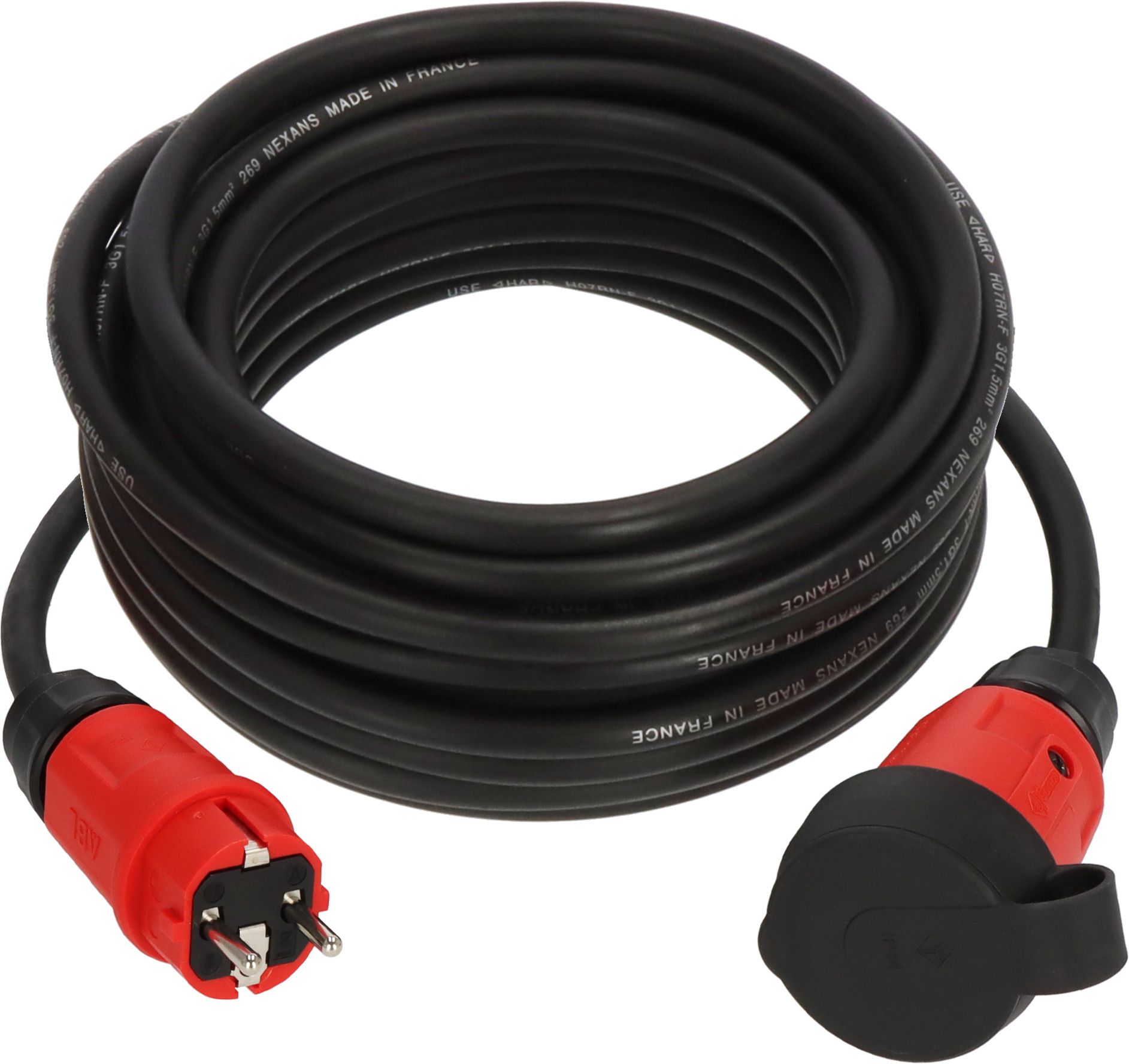 brennenstuhl 10m 1 Socket Type E - French Extension Lead, 230 V, IP44