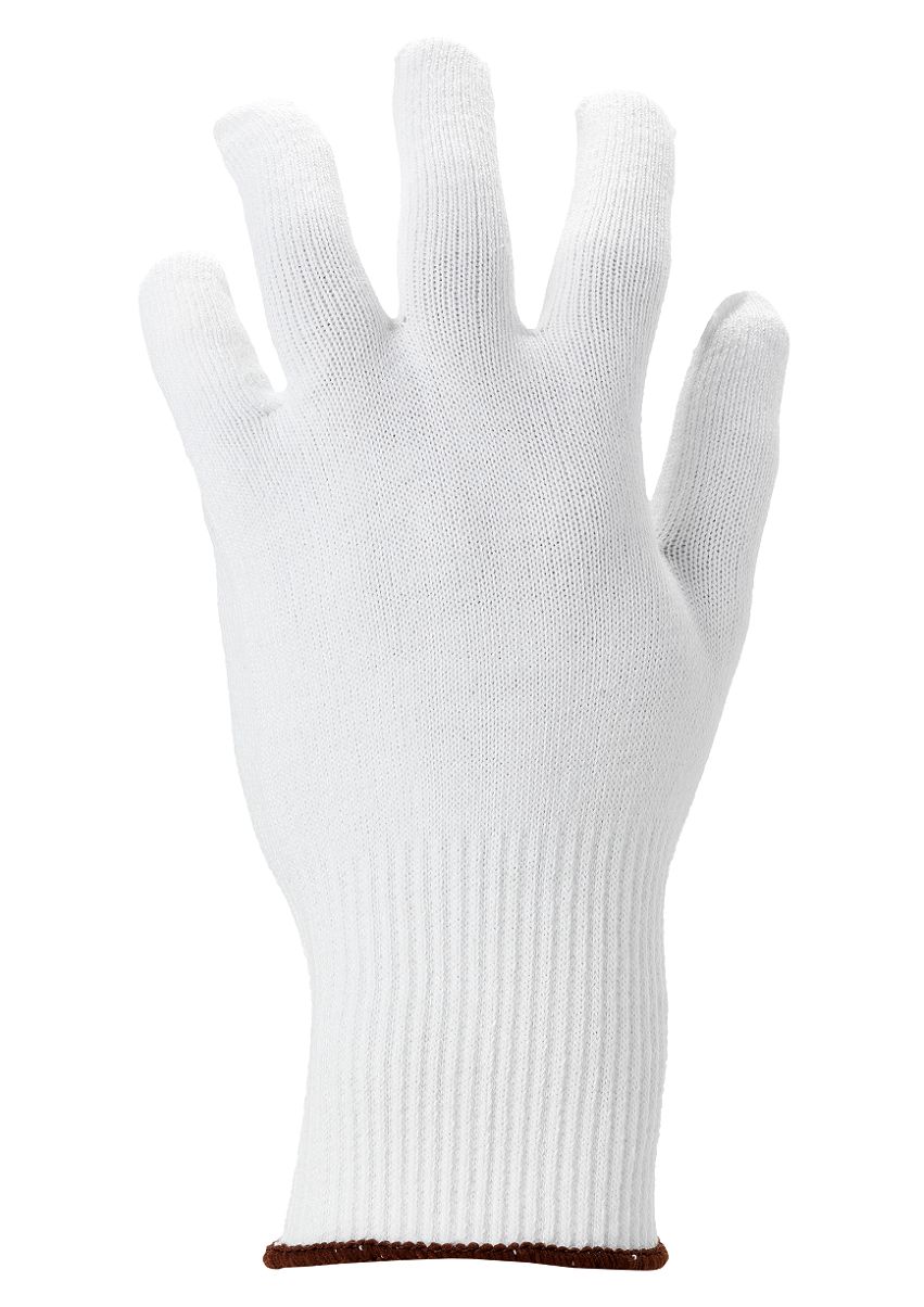 Ansell ActivArmr White Polyester Polyester Work Gloves, Size 7, Uncoated Coating