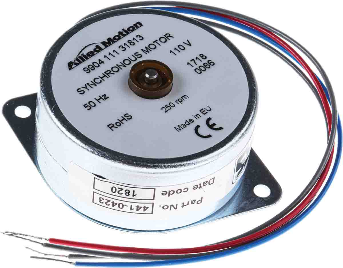 McLennan 9904 Reversible Synchronous AC Motor, 1.8 W, 1 Phase, 24 Pole, 110 V, Flange Mount Mounting