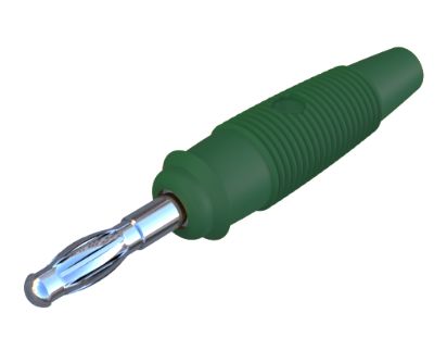 Hirschmann Test & Measurement Green Male Banana Connector, 4 mm Connector, Solder Termination, 32A, 60V dc, Nickel