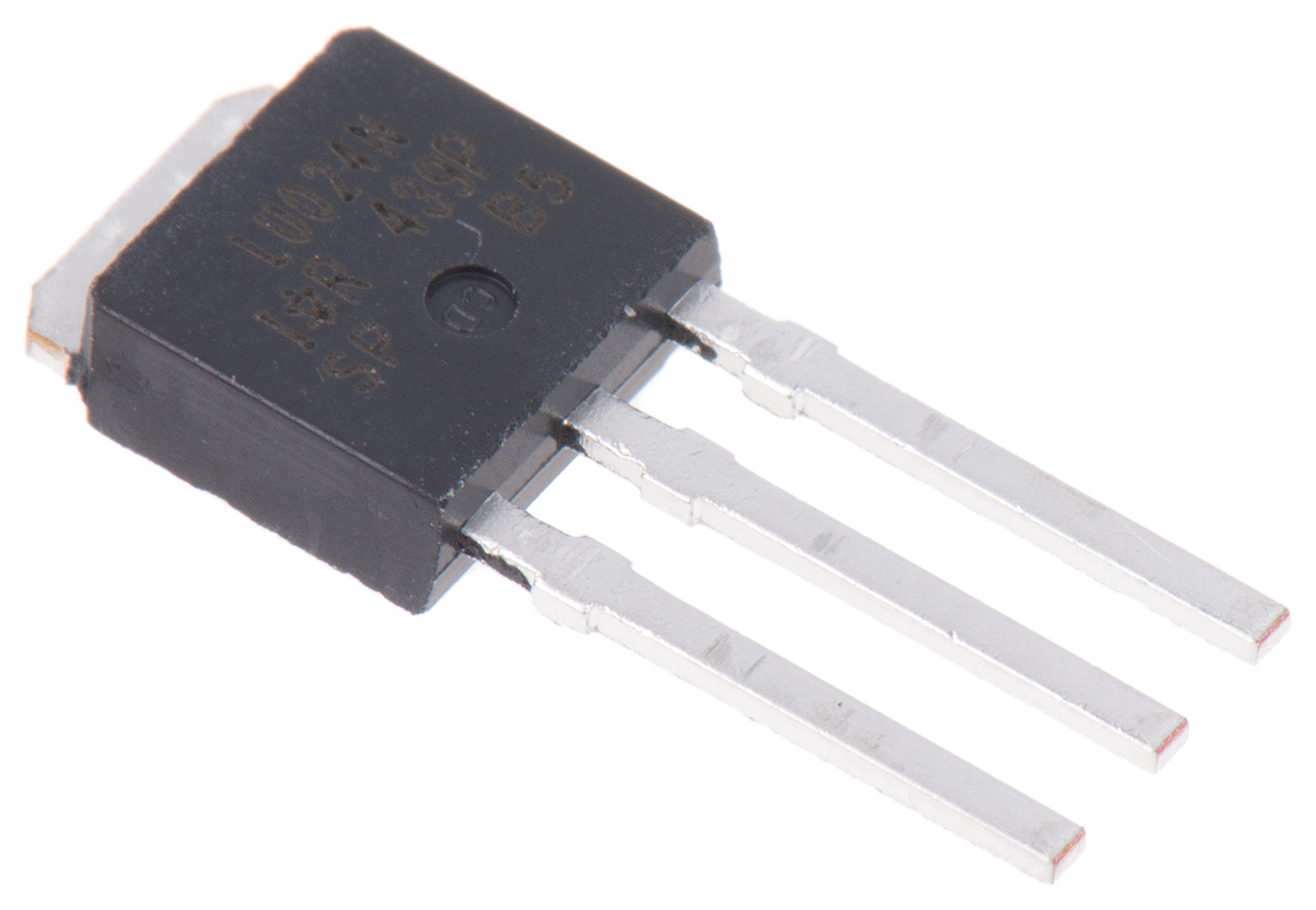 Infineon HEXFET Type N-Channel MOSFET, 17 A, 55 V Enhancement, 3-Pin IPAK IRLU024NPBF