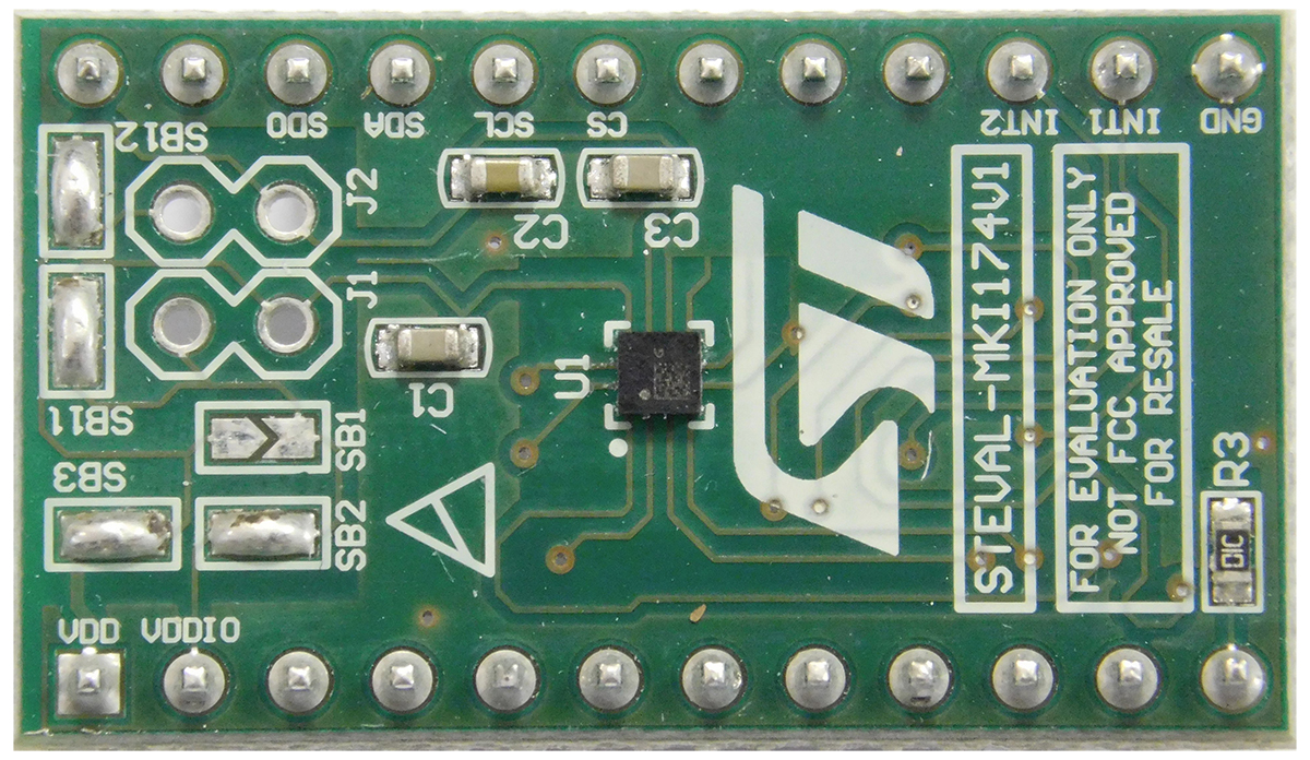 STMicroelectronics STEVAL-MKI174V1 LIS2DS12 Adapter Board for use with DIP24 Socket