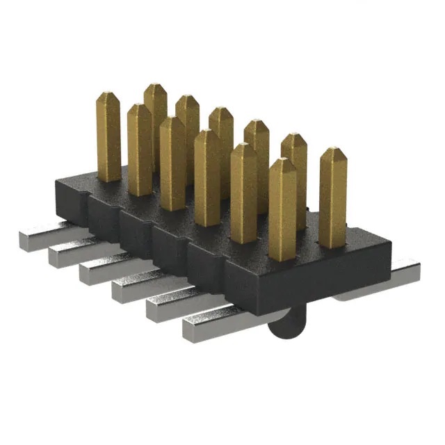 Samtec FTS Series Vertical Surface Pin Header, 12 Contact(s), 1.27 mm Pitch, 2 Row, Unshrouded