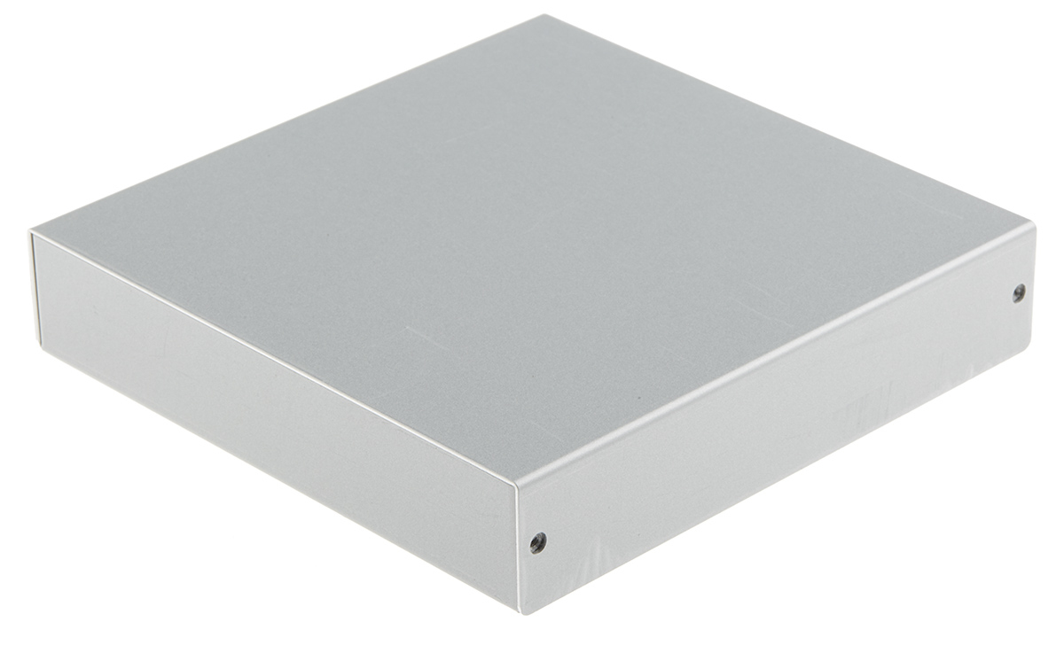 Takachi Electric Industrial MB Series Silver Aluminium Enclosure, Silver Lid, 150 x 150 x 30mm