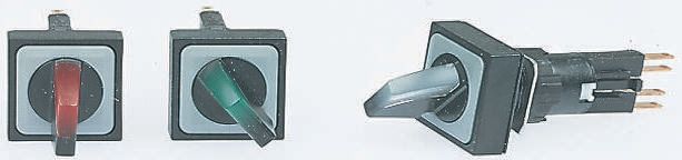 Eaton 3 Position Selector Switch Head, 16mm Cutout, Red Handle