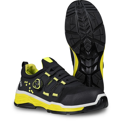 Jalas 2058 Unisex Black, Yellow Aluminium Toe Capped Safety Shoes, UK 9, EU 43