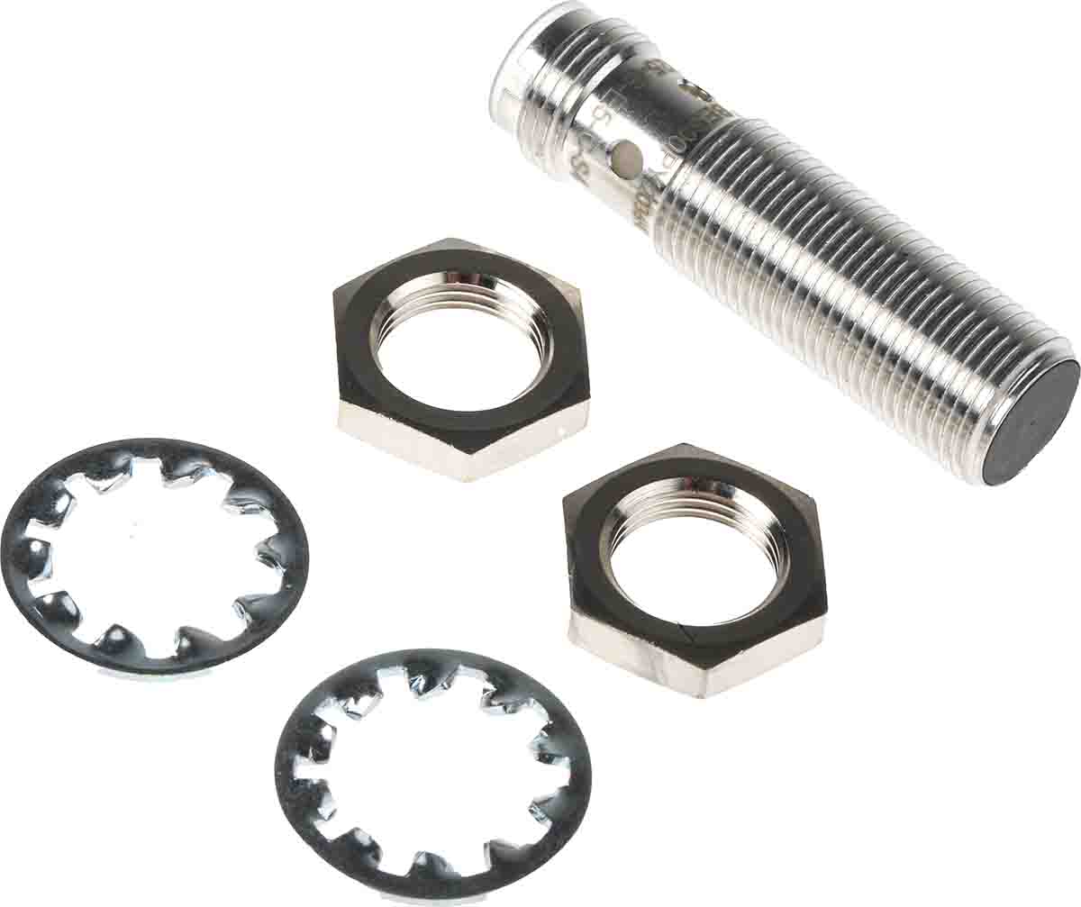 BALLUFF Inductive Threaded Barrel Proximity Sensor, M12, 4 mm Detection, PNP NO, 10 → 30 V dc