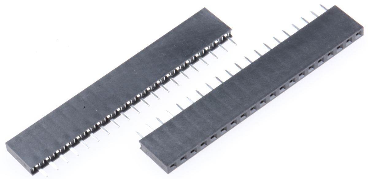 HARWIN Straight Through Hole Mount PCB Socket, 20-Contact, 1-Row, 2.54mm Pitch, Solder Termination