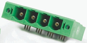Phoenix Contact, 10.16mm Pitch, COMBICON PC, 4 Way, Right Angle, Pluggable Terminal Block, Header, Through Hole, Solder