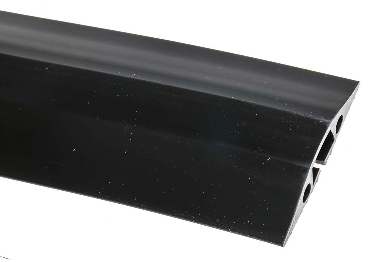 RS PRO 1.8m Black Cable Cover in PVC, 14mm Inside dia.