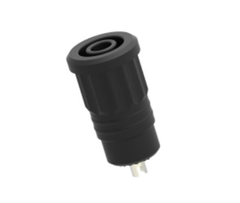 Electro PJP Black Female Banana Socket, 4 mm Connector, Press Fit Termination, 25A, 1kV, Nickel Plating