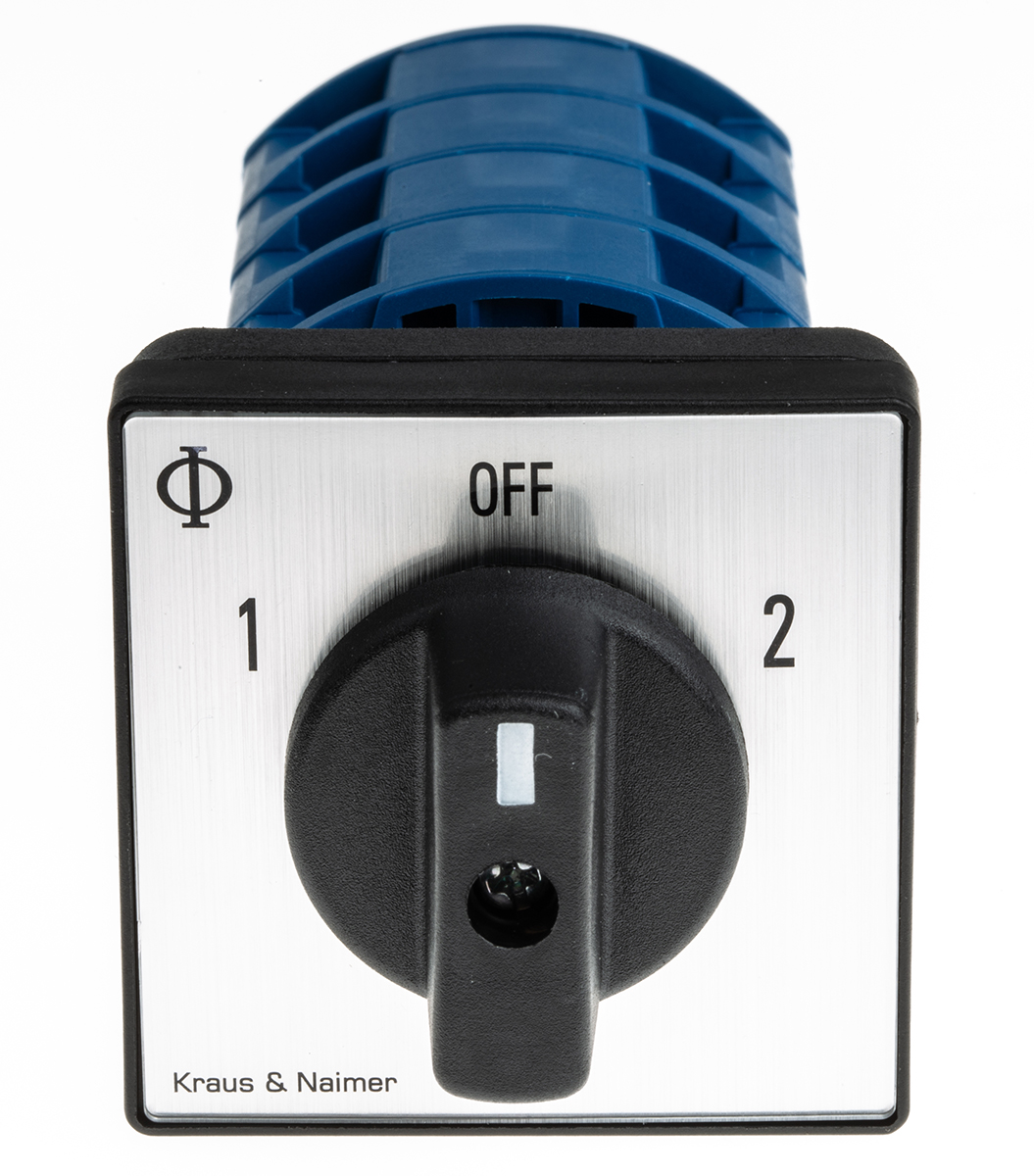 Kraus & Naimer, 4P 3 Position Double Throw Cam Switch, 25A