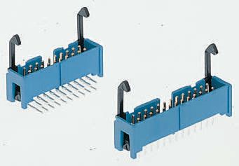 TE Connectivity AMP-LATCH Series Straight Through Hole PCB Header, 40 Contact(s), 2.54 mm Pitch, 2 Row, Shrouded