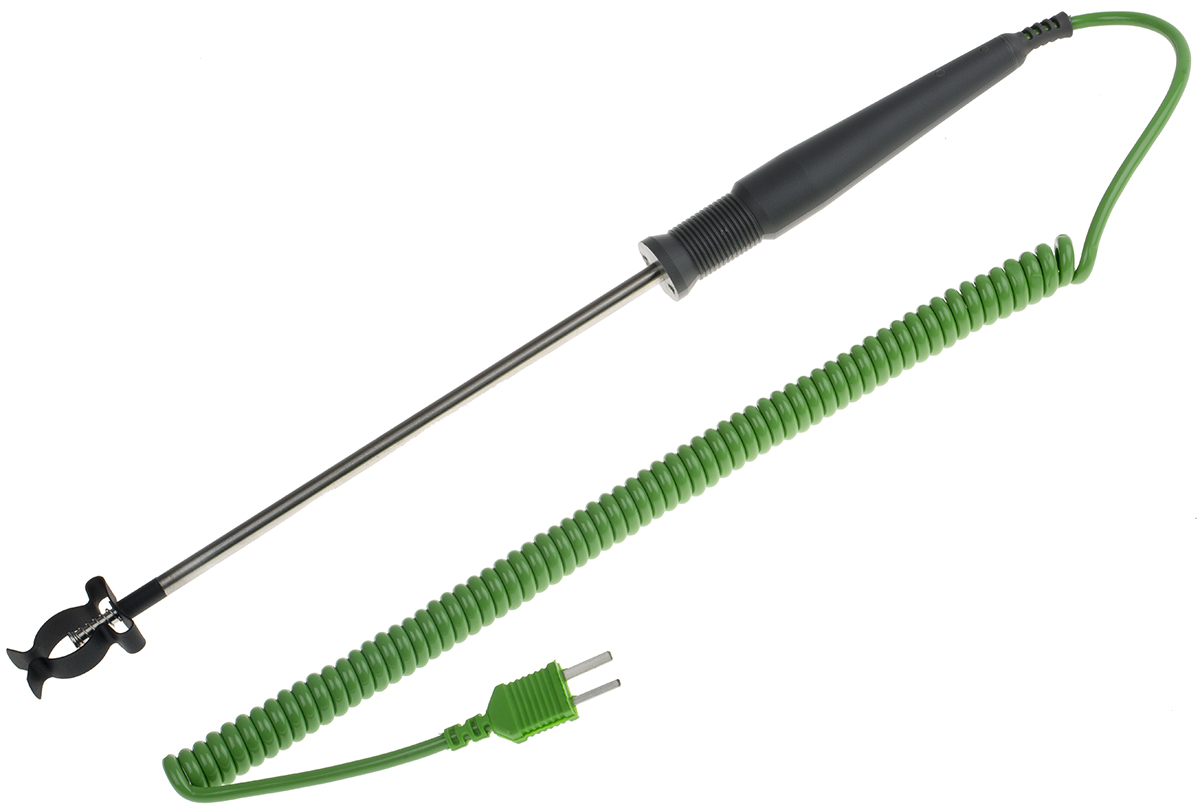 RS PRO K Pipe Clip Surface Temperature Probe, 195mm Length, 6mm Diameter, +800 °C Max, With SYS Calibration