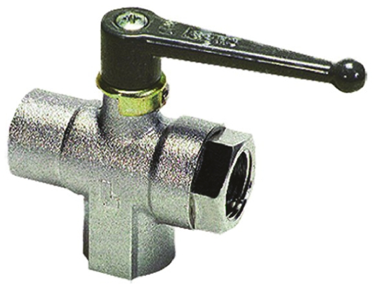 Legris Nickel Plated Brass 2 Way, Ball Valve, Threaded, BSPP 1/4in, 40bar Operating Pressure
