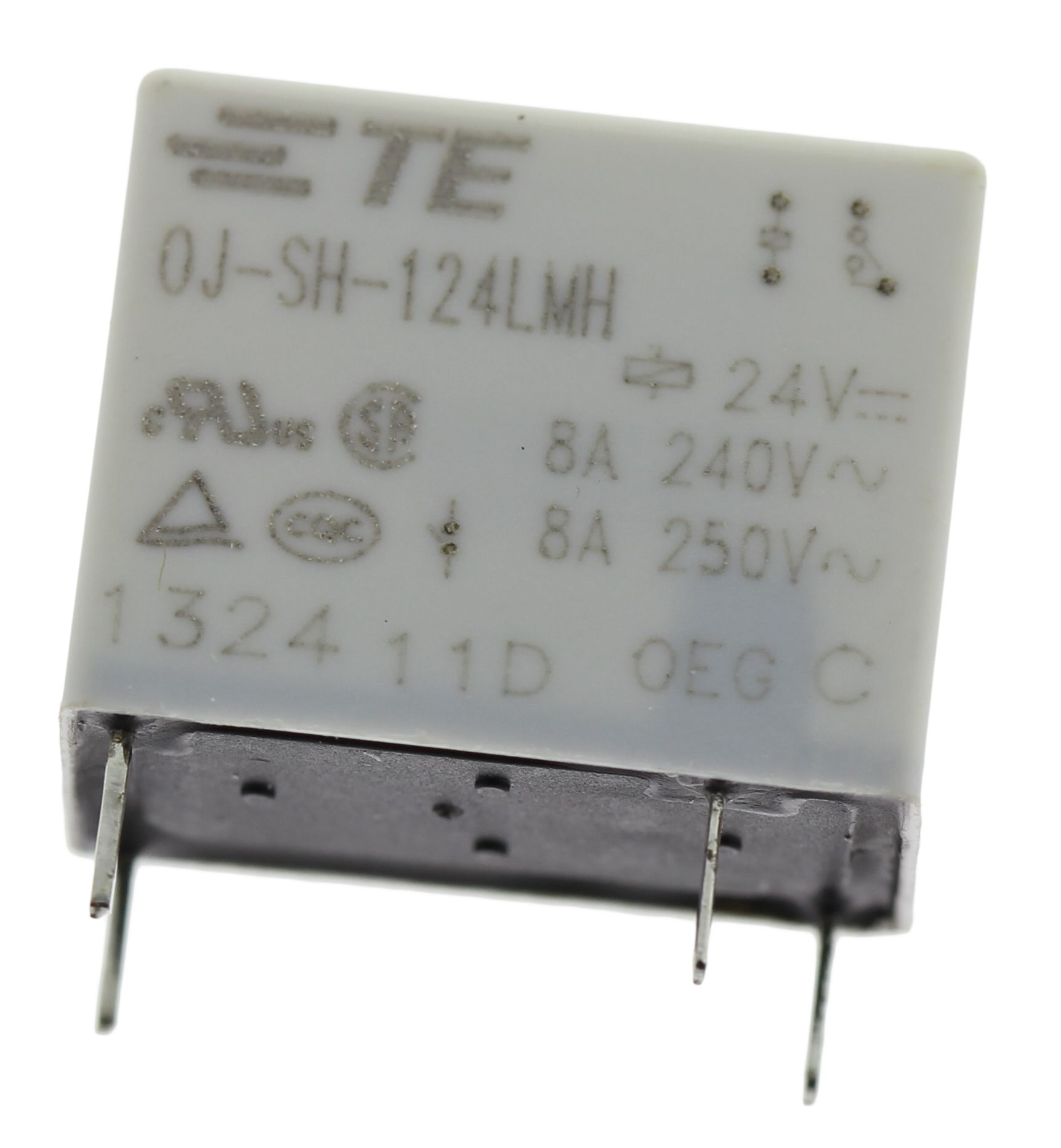 TE Connectivity PCB Mount Power Relay, 24V dc Coil, 8A Switching Current, SPST