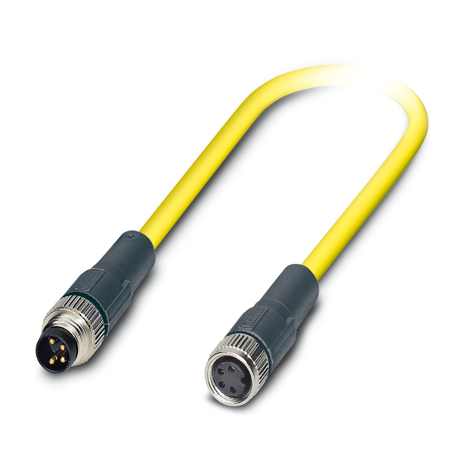 Phoenix Contact Male 4 way M8 to Female 4 way M8 Sensor Actuator Cable, 1.5 m