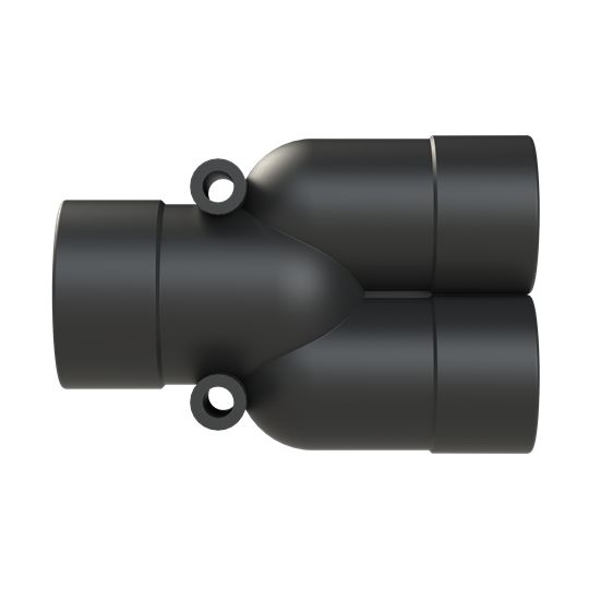 Y Piece, Conduit Fitting, 29mm Nominal Size, Polyamide 6, Black