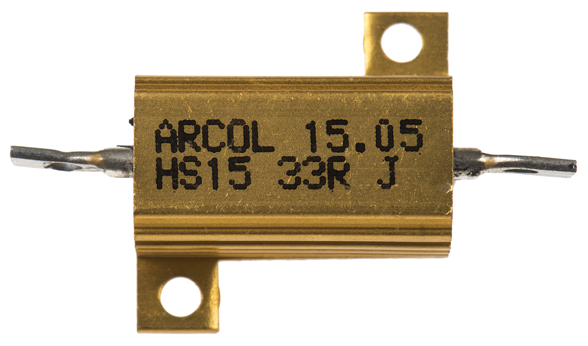 Arcol, 33Ω 15W Wire Wound Chassis Mount Resistor HS15 33R J ±5%