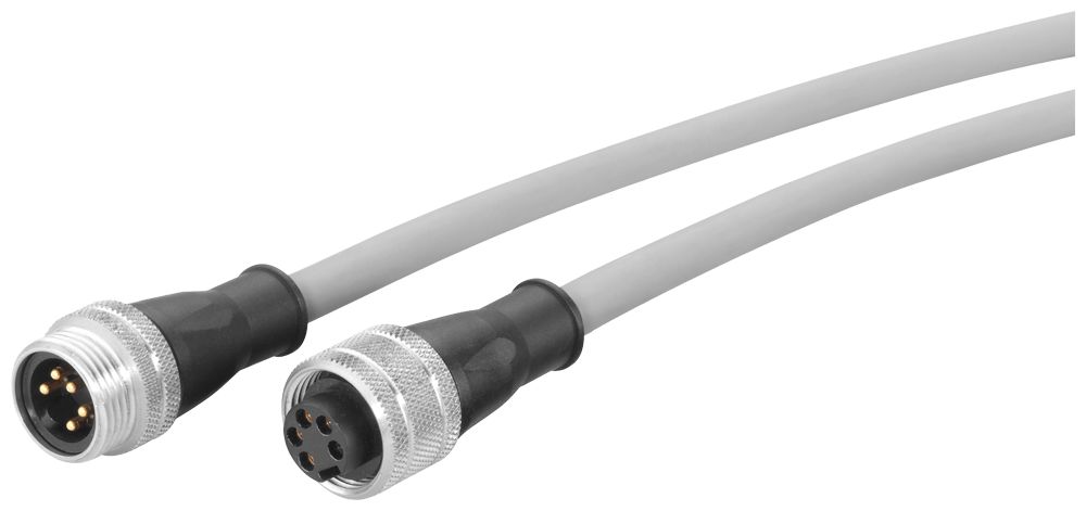 Siemens Male 5 way Female 5 way 7/8 in Sensor Actuator Cable, 1 m