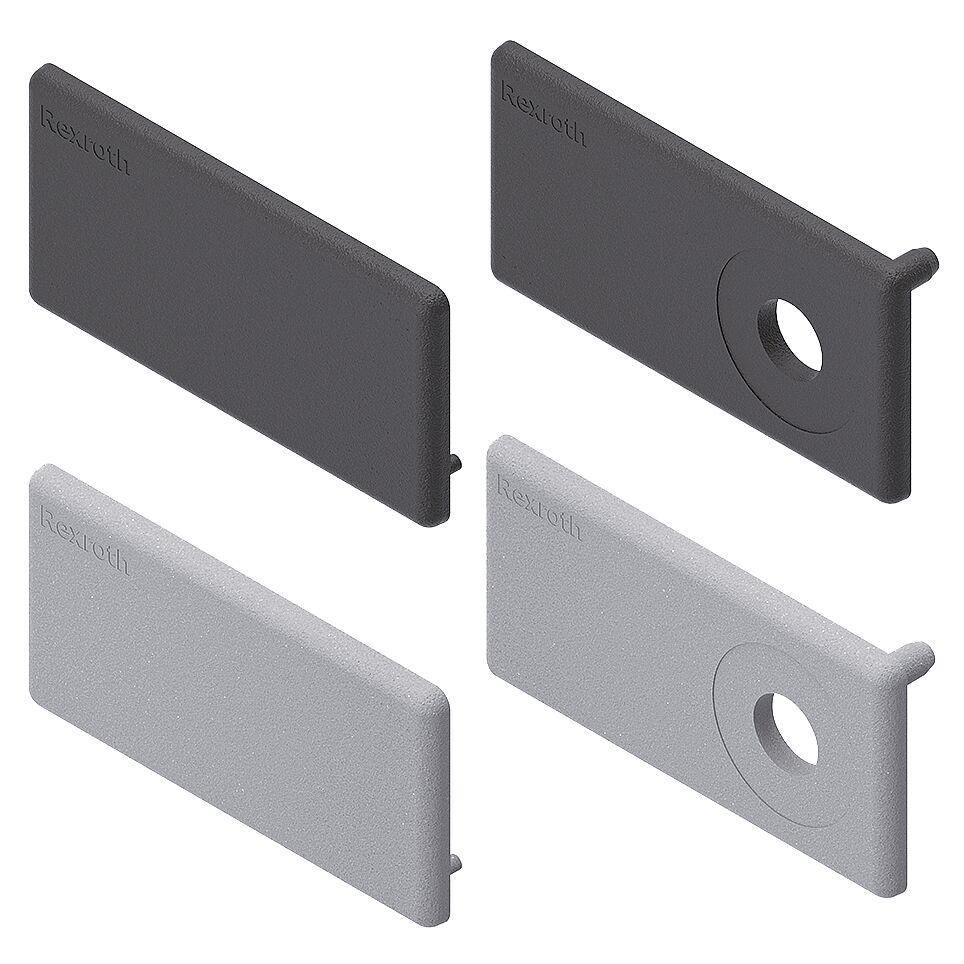 Bosch Rexroth Grey PP Cover Cap, 40 x 80 Strut Profile, 10mm Groove