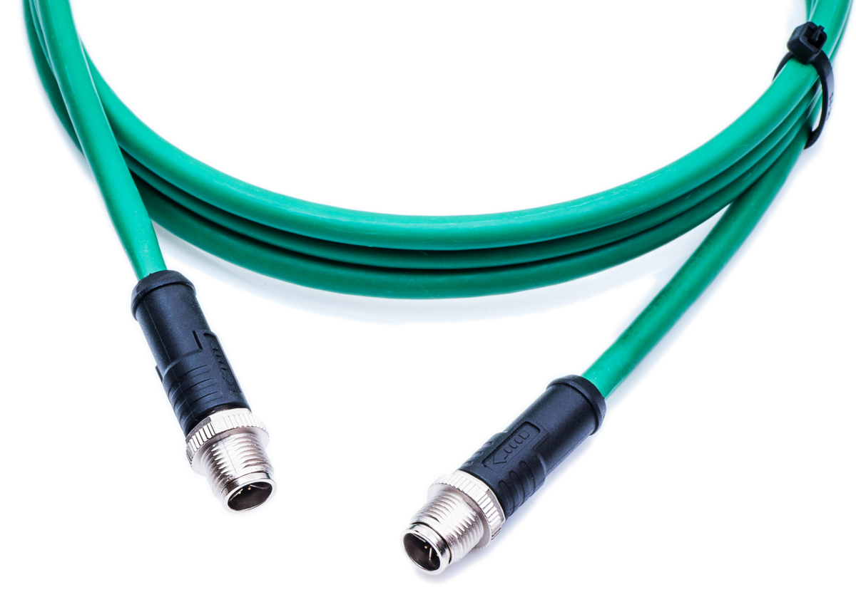 Amphenol Industrial Male 8 way M12 to Male 8 way M12 Sensor Actuator Cable, 1 m