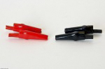 Mueller Electric Crocodile Clip, Nickel-Plated Steel Contact, 10A, Black/Red