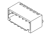 Molex Pico-SPOX Series Right Angle Surface PCB Header, 14 Contact(s), 1.5 mm Pitch, 1 Row, Shrouded