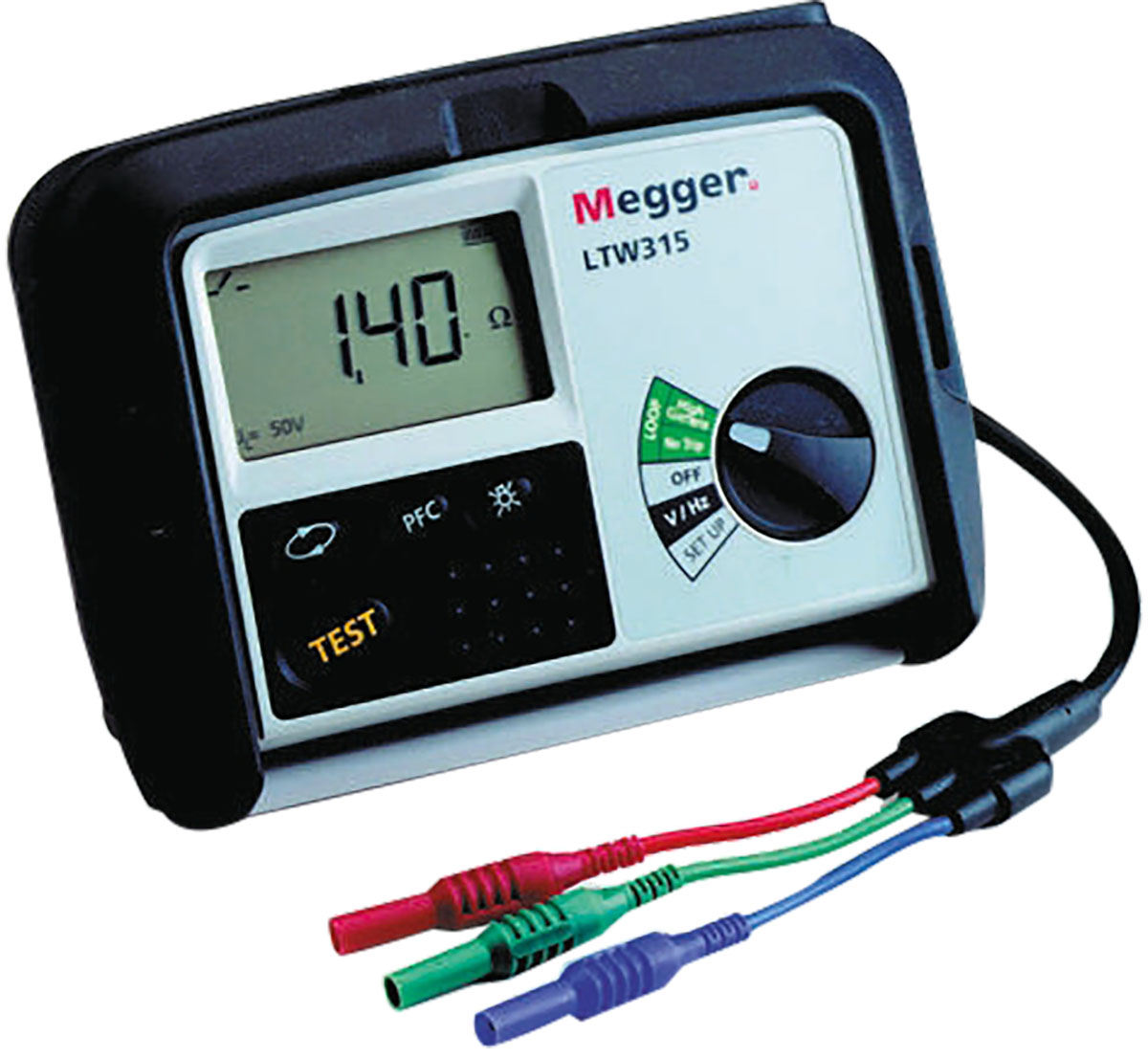 Megger LTW315-EU-BS Loop Impendance Tester, Loop Impedance Test Type 2 Wire, 3 Wire 440V, RCD Test Type AC Selective,