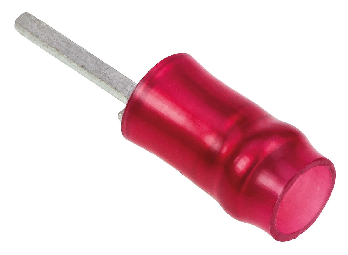 TE Connectivity, PIDG Insulated, Tin Crimp Pin Connector, 0.26mm² to 1.6mm², 22AWG to 16AWG, 1mm Pin Diameter, Red